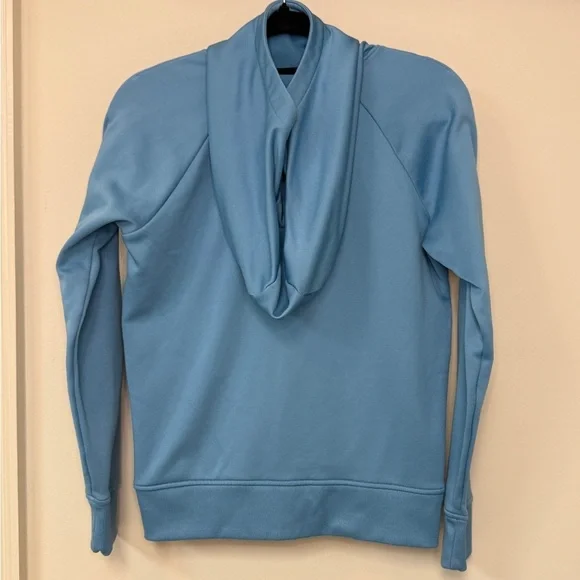 Under Armour: Women's ColdGear Loose Fit Blue Logo Hoodie, Size S - Picture 2 of 8